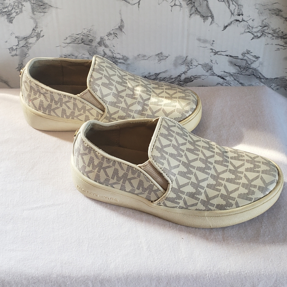 MICHAEL Michael Kors Kids Cream Slip-On Sneakers - Picture 3 of 6